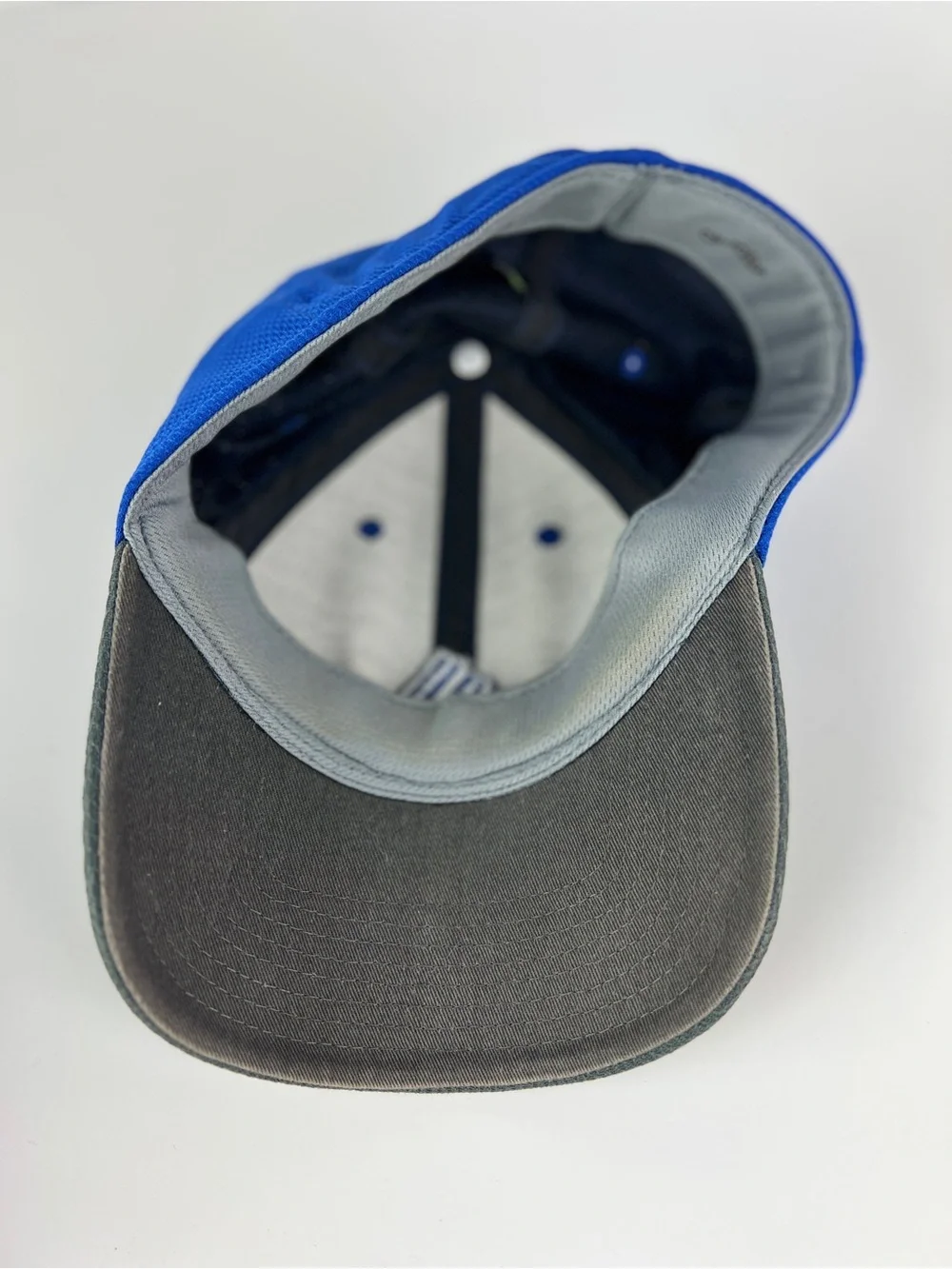 Adidas Climalite A-Flex Fitted Youth Hat Baseball Cap Embroidered Logo Blue Gray